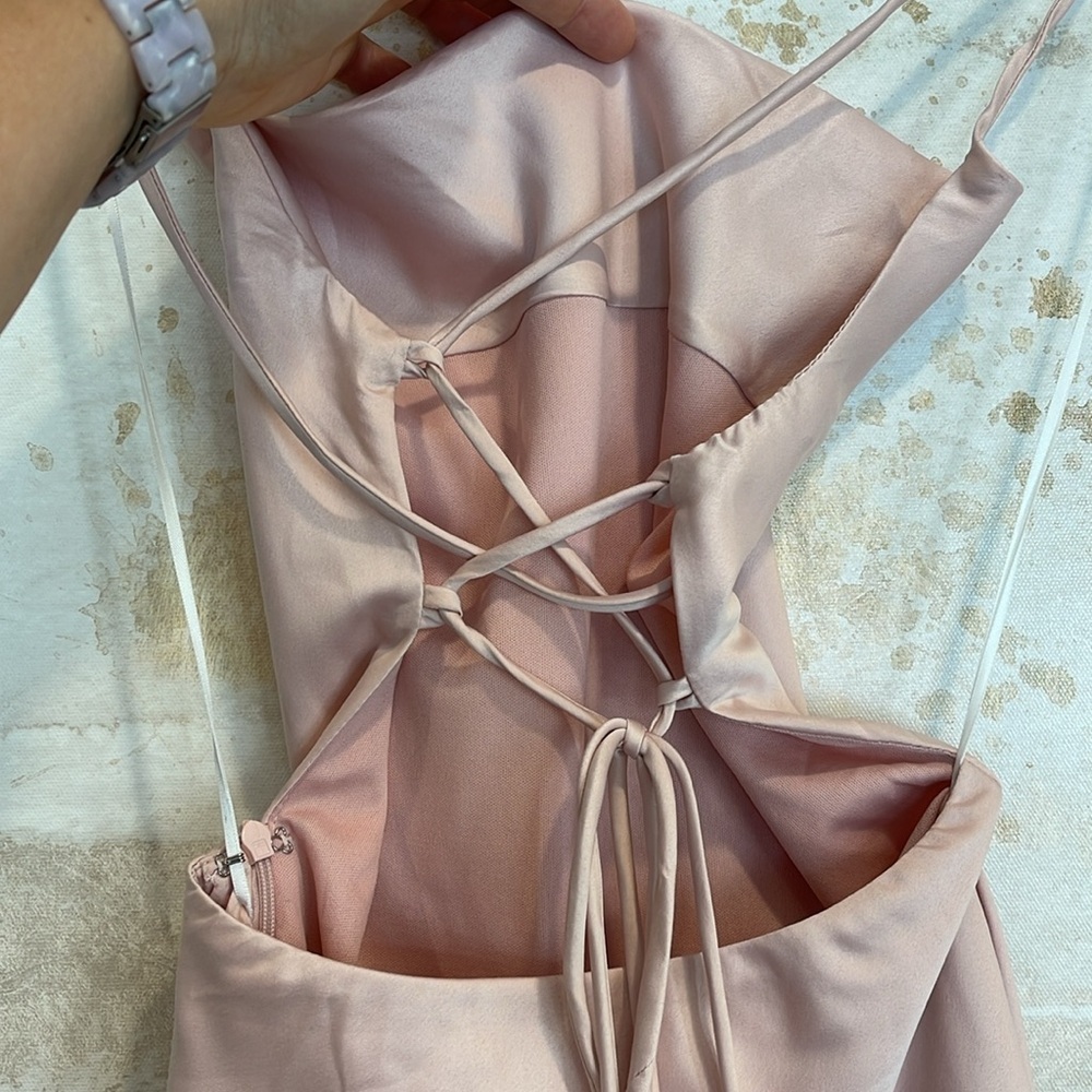 Princess Polly Pink criss cross back dress size 0 - Picture 2 of 4